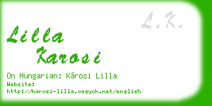 lilla karosi business card