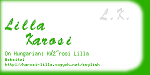 lilla karosi business card